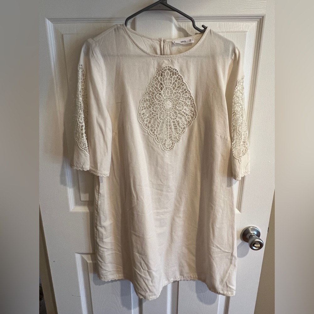 MNG | Mango Cute Cream Lace Dress